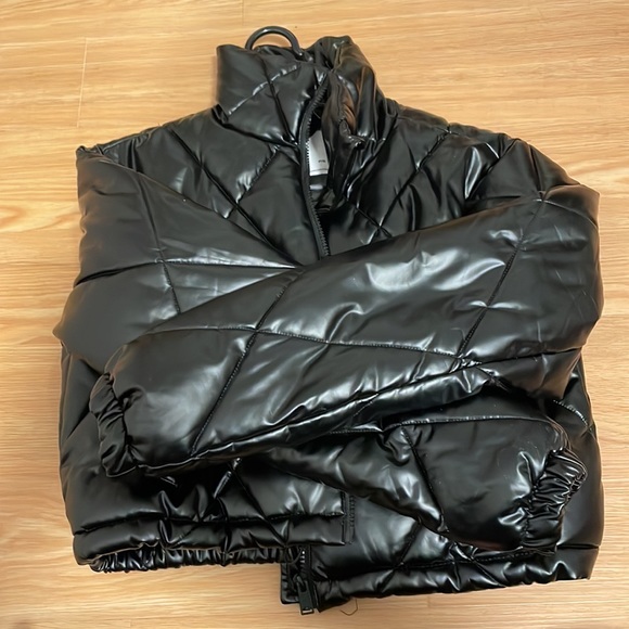 Garage Faux Leather Quilted Puffer Jacket - Picture 8 of 8